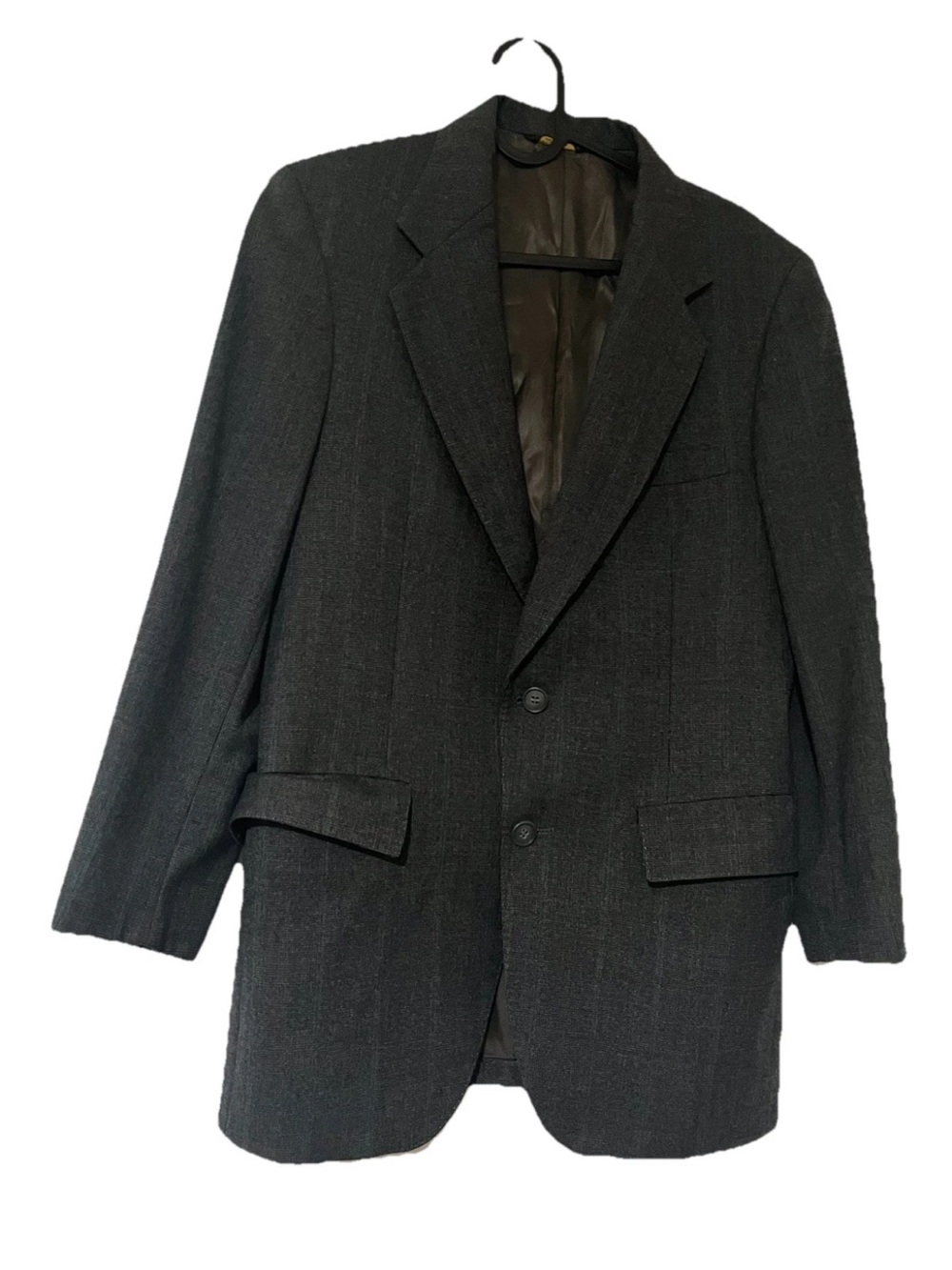 VTG 1970s Stonehaven Men’s Charcoal Gray Pure Wool Blazer Jacket Sport Coat 36R